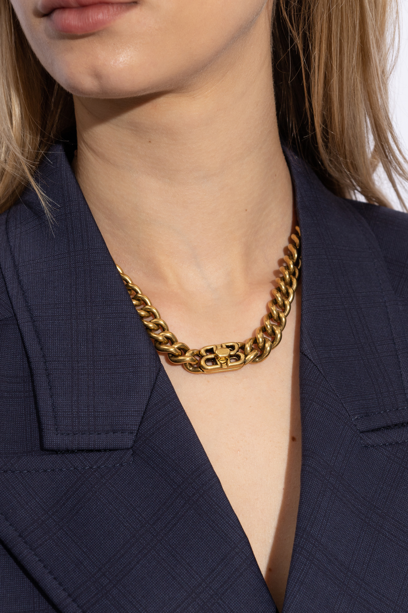 Gold Brass Necklace 'Monaco' Balenciaga